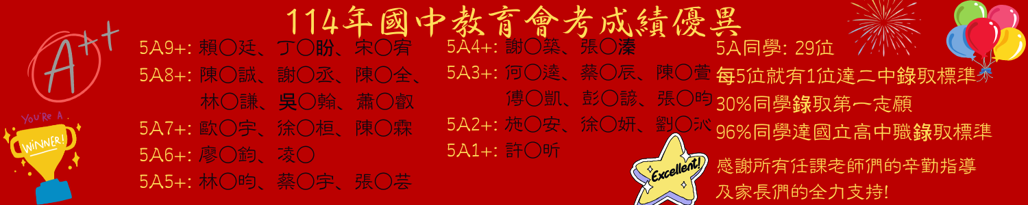 114年會考成績優異