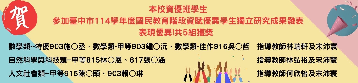 114獨立研究獲獎
